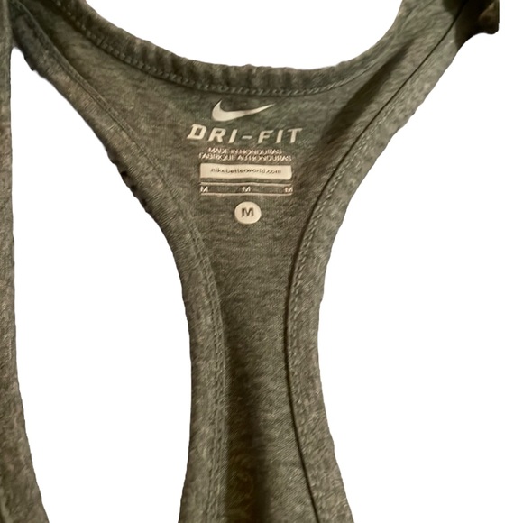Nike Grey Dri Fit Racerback Workout Tank Top - Picture 2 of 3